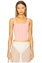 view 1 of 4 Ruby Corset Tank in Dusty Rose