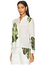 view 4 of 6 Willa Top in Jungle Palm Off White
