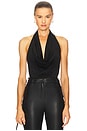 view 1 of 4 Ayanna Deep Halter Top in Black