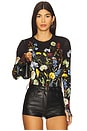 view 1 of 5 Olea Crew Neck Bodysuit in Social Hour Black