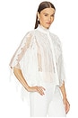 view 2 of 4 Rheba Lace Ruffle Sleeve Top in Off White