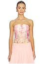 view 1 of 4 Kelcey Strapless Vest in English Rose Toile