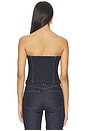 view 3 of 4 Kelcey Denim Strapless Vest Top in Dark Rinse