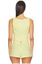 view 3 of 5 Shila Scoop Neck Button Down Corset Top in Butter