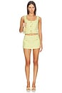 view 4 of 5 Shila Scoop Neck Button Down Corset Top in Butter