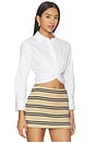 view 2 of 4 Phebe Twist Longesleeve Cropped Blouse in Off White