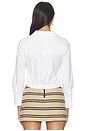 view 3 of 4 Phebe Twist Longesleeve Cropped Blouse in Off White