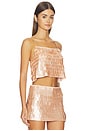 view 2 of 5 Grazi Paillette Spaghetti Strap Top in Rose Tan