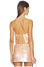 view 3 of 5 Grazi Paillette Spaghetti Strap Top in Rose Tan