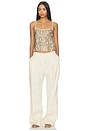 view 4 of 5 Nicolette Allover Sequin Tank in Sand & Gold
