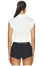 view 3 of 4 Kim Paneled Corset Fitted Top in Off White