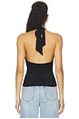 view 3 of 4 TOP HALTER PEARL in Black