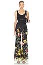 view 5 of 5 Renee Sheer Soft V Neck Ruched Tank Bodysuit in Black