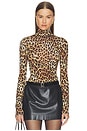 view 1 of 4 Delaina Longsleeve Turtleneck Top in Spotted Leopard