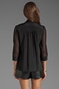 view 2 of 4 Arie Tie Neck Blouse in Black