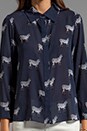 view 3 of 5 Willa Placket Top in Zebra Safari