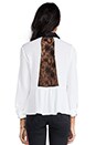 view 4 of 8 Darma Black Detail Flare Blouse in White