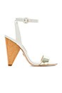 view 1 of 5 Cici Vachetta Heel in White & Pale Gold