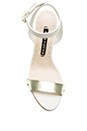 view 3 of 5 Cici Vachetta Heel in White & Pale Gold