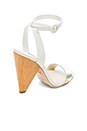 view 4 of 5 Cici Vachetta Heel in White & Pale Gold