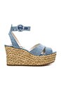 view 1 of 5 Roberta Sandal in Blue Denim Fabric