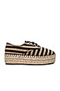 view 1 of 5 PLATAFORMAS TIPO ALPARGATA RORY in Natural & Black