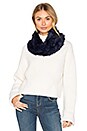 view 1 of 3 Rabbit Fur Snood in Navy
