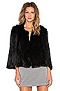 view 2 of 4 Rabbit Fur Cape in Black