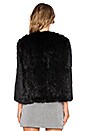 view 4 of 4 Rabbit Fur Cape in Black