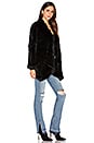 view 2 of 3 Draped Rabbit Fur Jacket in Black