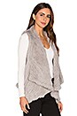 view 2 of 4 Draped Rabbit Fur Vest in Light Grey