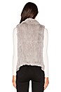 view 3 of 4 Draped Rabbit Fur Vest in Light Grey