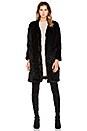 view 1 of 3 MANTEAU LONG EN FOURRURE in Black