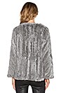 view 4 of 4 MANTEAU EN FOURRURE DE LAPIN in Multi Grey