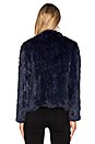 view 3 of 4 Lapel Rabbit Fur Jacket in Ink