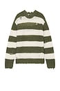 view 1 of 3 Sid Crewneck Sweater in Khaki & White