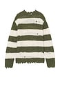 view 2 of 3 Sid Crewneck Sweater in Khaki & White