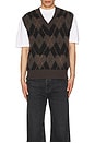 view 3 of 3 Adore Knit Tank Vest in Khaki Green