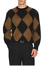 view 1 of 4 Bower Crew Neck Sweater in Black & Brown