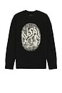 view 4 of 4 Ridges Crew Neck Sweater in Black & Ecru White