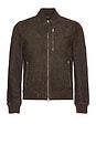 view 1 of 3 BOMBER EN DAIM KEMBLE in Soot Grey