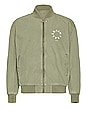 view 2 of 3 Tierra Faded Bomber in Herb Green