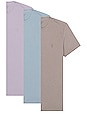 view 1 of 4 Brace 3 Pack T-shirts in Purple, Blue & Grey