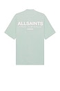 view 2 of 3 Underground Short Sleeve Shirt in Teal Green