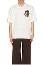 view 3 of 3 Reticulate Crew Neck Tee in Chalk White