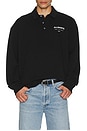 view 3 of 4 Underground Long Sleeve Polo Shirt in Jet Black