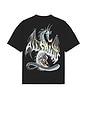 view 1 of 4 Dragon Wave Tee in Washed Black