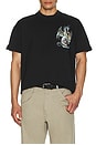 view 3 of 4 Dragon Wave Tee in Washed Black