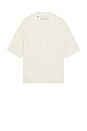 view 2 of 4 Loire Short Sleeve Knitted Shirt in Ecru White