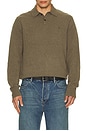 view 4 of 5 Statten Long Sleeve Polo in Dusky Green